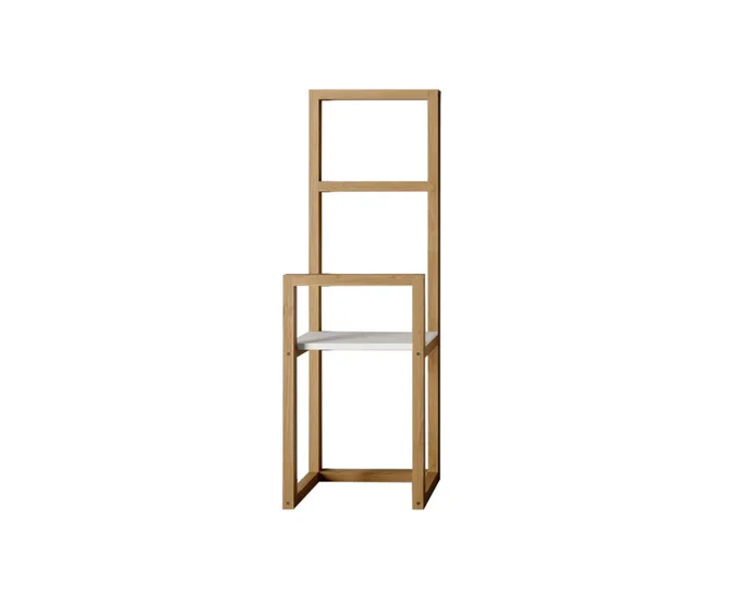 MF FRAME STENDER PROSOAPE 450X300X1350 LEMN MASIV STEJAR STEJAR 5470/ MDF VOPSIT MAT ALB