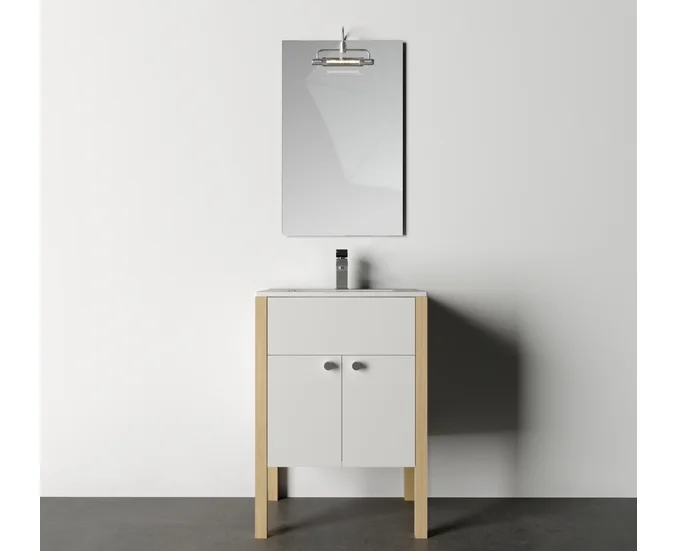 MF GREEN 3 BAZA 590X450X850 PAL MEL. ALB/LEMN BRAD