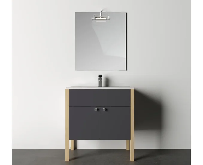 MF GREEN 3 BAZA 800X455X850 PAL MEL. U 963 ST9 GRI DIAMANT/LEMN BRAD