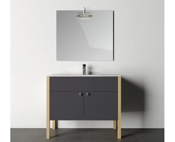 MF GREEN 3 BAZA 1006X455X850 PAL MEL. U 963 ST9 GRI DIAMANT/LEMN BRAD