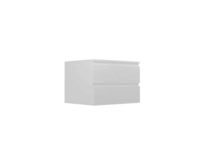 MOBILIER BAIE CU BLAT DALET LINE, MDF VOPSIT ALB RAL 9003, 2 SERTARE, 60 CM